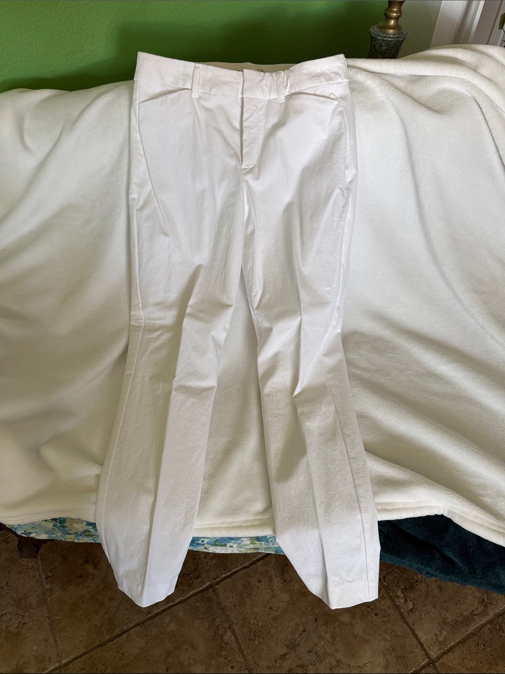 Old Navy White Women's Straight-Leg Trousers